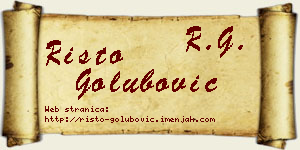 Risto Golubović vizit kartica